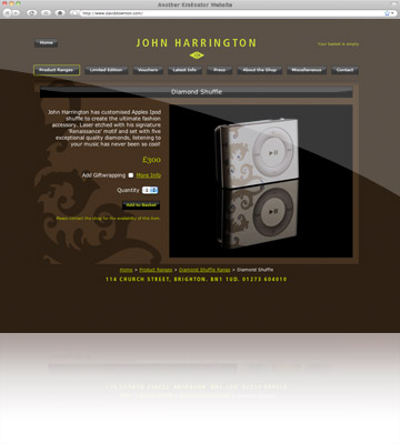 Kralinator Web Design - John Harrington Jewellery